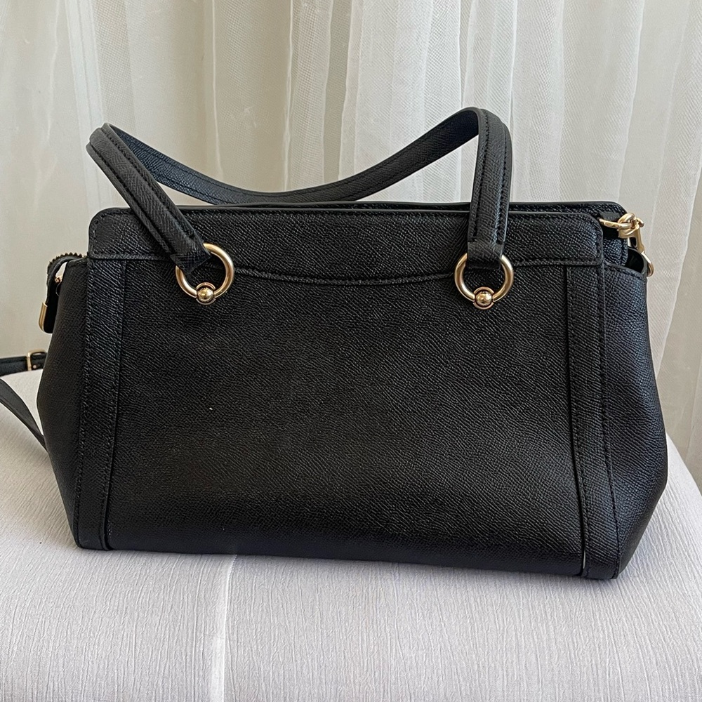 Coach Black Satchel with Gold Accents - Picture 4 of 7